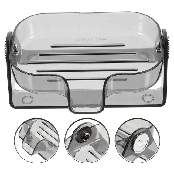 NUOLUX 1Pcs Multi Purpose Grey Soap Dish with Self Draining for Home Use