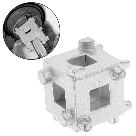 NUOLUX 1Pcs Silver Disc Brake Piston Tool for Brake Cylinder Return Tool Professional Technicians 3.00X3.00X3.00Cm