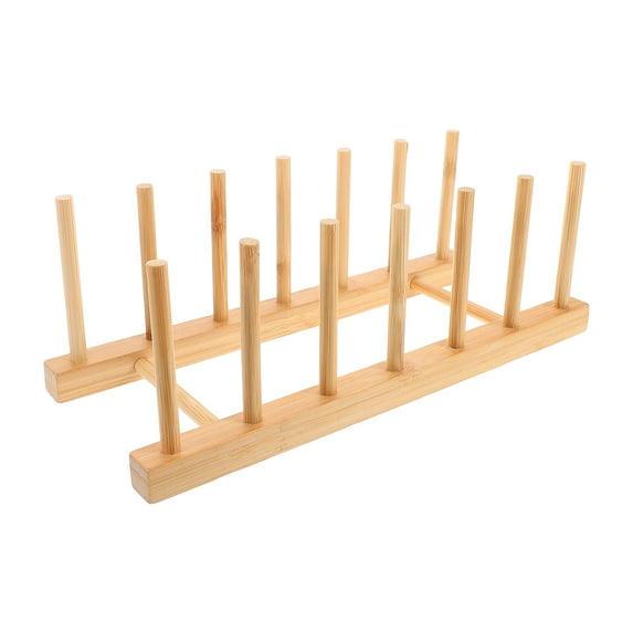 NUOLUX 1Pcs Wooden Yarn Spool Storage Rack Beige 11.8X4.7X4.3In Sewing Thread Spool Organizer for Professional Use