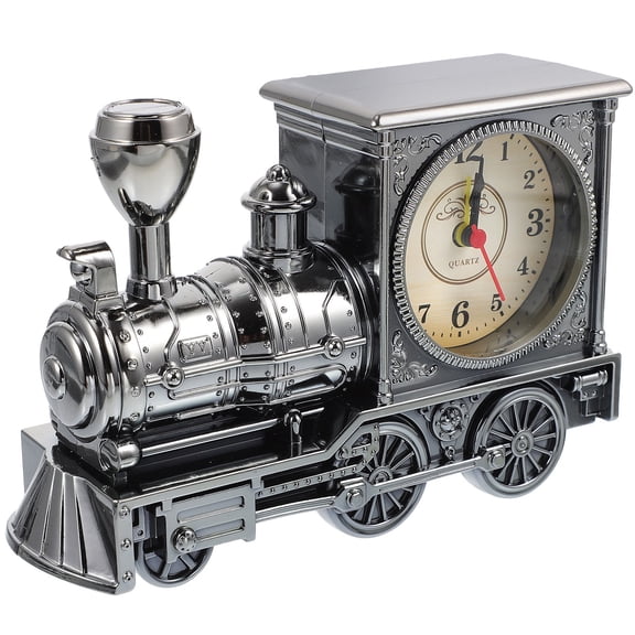 NUOLUX 1Set Antique Train Clock for Kids 7.3x2.2x4.3in