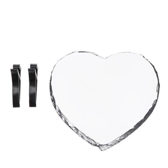 NUOLUX 1Set Natural Stone Photo Frame Heart Shape Creative Photo Holder for Home