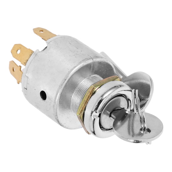 NUOLUX 1Set Iron Car Ignition Switch for Automotive with Vehicle Keys Silver 2.2x1.4x1.4in