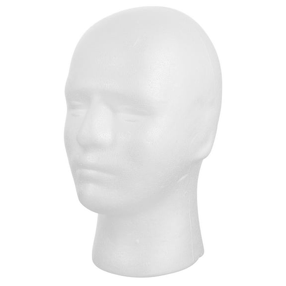 Toyandona Head Mannequin Model White Foam 1Pack for Art Creation