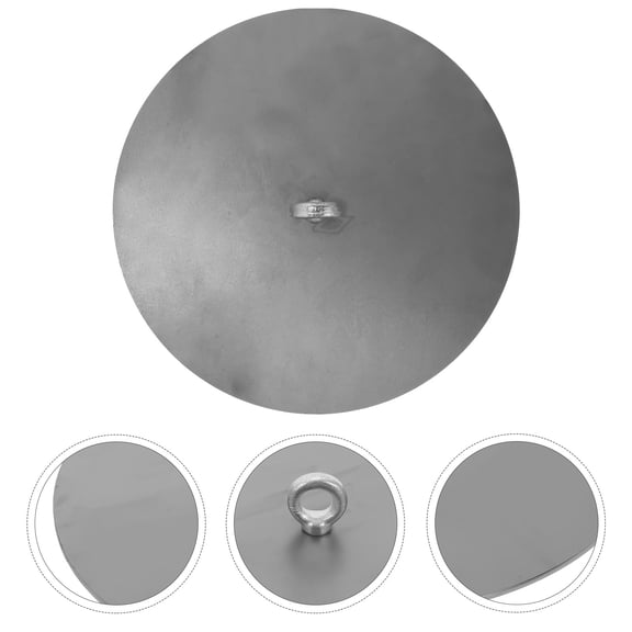NUOLUX 1Set Replacement Stove Cover Round Silver Iron Combustion Efficiency Improvement for Families