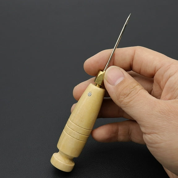 NUOLUX 1Set Stitching Awl Tool Khaki Color for DIY Enthusiasts and Leatherworkers