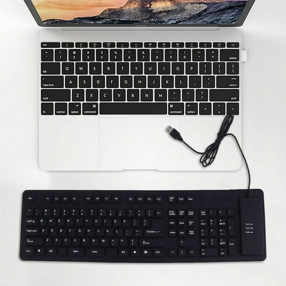 NUOLUX 1Set Usb Roll Up Keyboard for Professionals with Washable and Long Lifespan