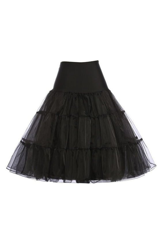 1Set Women Tulle Skirt Black Tutu Underskirt for Parties and Costumes