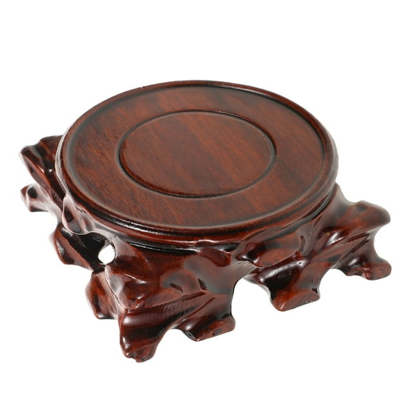 NUOLUX 1Set Wood Display Riser Round Shape for Teapot and Bonsai