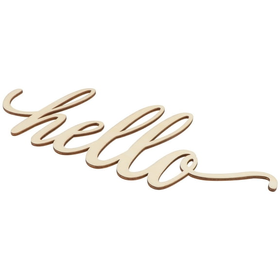 NUOLUX 1Set Wood Sign Home Wall Decor Letter Signs Rectangular Beige For Diy Crafts And Decoration