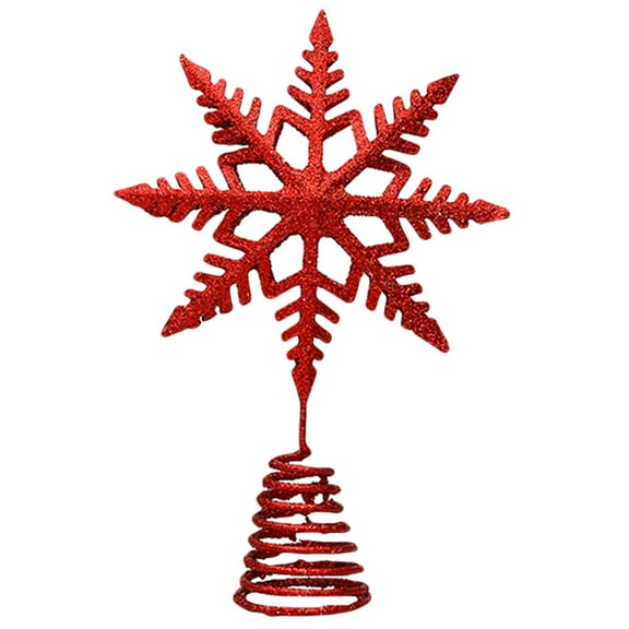 NUOLUX 1pc Christmas Tree Snowflake Topper Christmas Tree Ornament Decoration Supplies