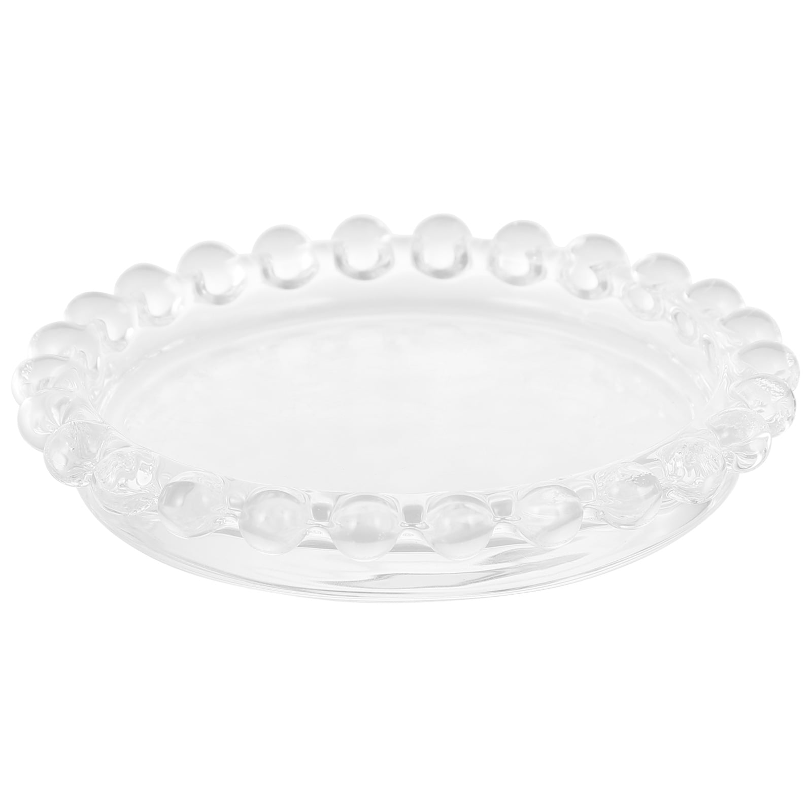 NUOLUX 1pc Clear Crystal Jewelry Tray Round Glass Rings Storage Holder ...
