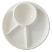 NUOLUX 1pc Creative Ration Divided Plate Kitchen Plate Reduce Fat Plate (White)