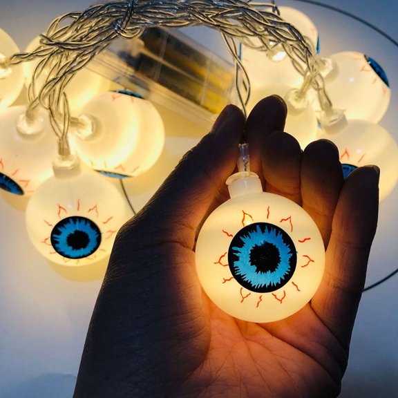 NUOLUX 1pc Eyeball String Light Assorted Color Plastic Decorative Lighting for Adults