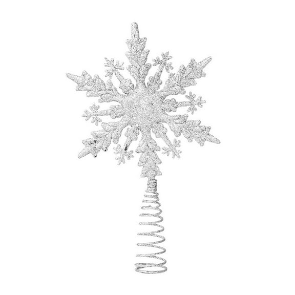 WEAVILUX Iron Christmas Tree Snowflake Topper for Festive Decor