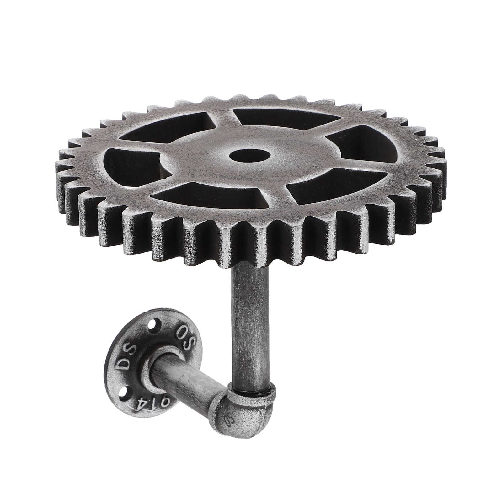 NUOLUX 1pc Industrial Style Iron Pipe Rack Bracket Vintage Gear Design