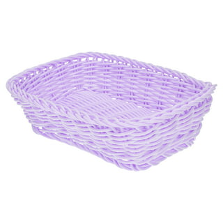 Wicker Storage Basket, Vagusicc Set of 3 Woven Wicker Baskets with Handles,  Bathroom Storage Baskets with Fabric Liner 15 Inches Large Plastic Wicker