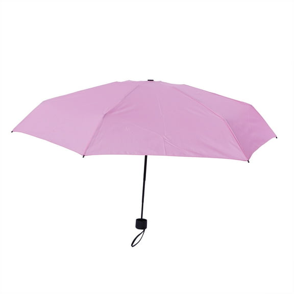 NUOLUX 1pc Mini Lightweight 5 Folding Umbrella Sunshade Windproof Umbrella Anti-UV Portable Travel Umbrella Rain and Sun Umbrella Portable Waterproof Umbrella (Pink)