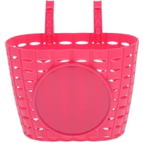 NUOLUX 1pc Plastic Children Basket Detachable Bike Storage Basket for Kids Bike(Pink)