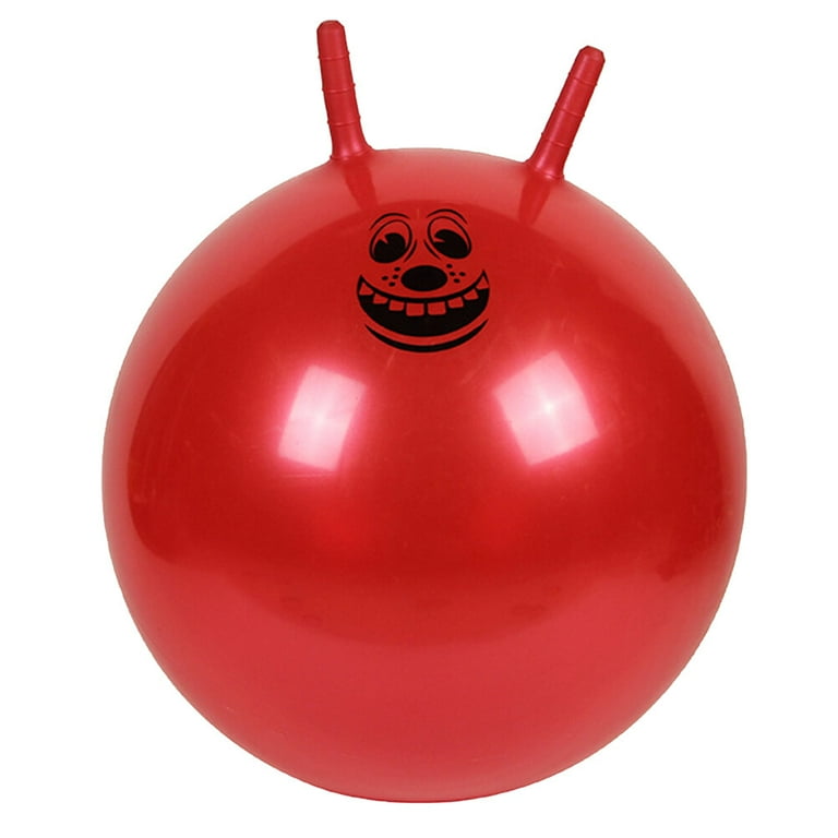 NUOLUX 1pc Thickened Bouncing Ball Inflatable Exercise Ball Jumping Ball Bouncy Ball Handle Ball for Kindergarten Children Random Color