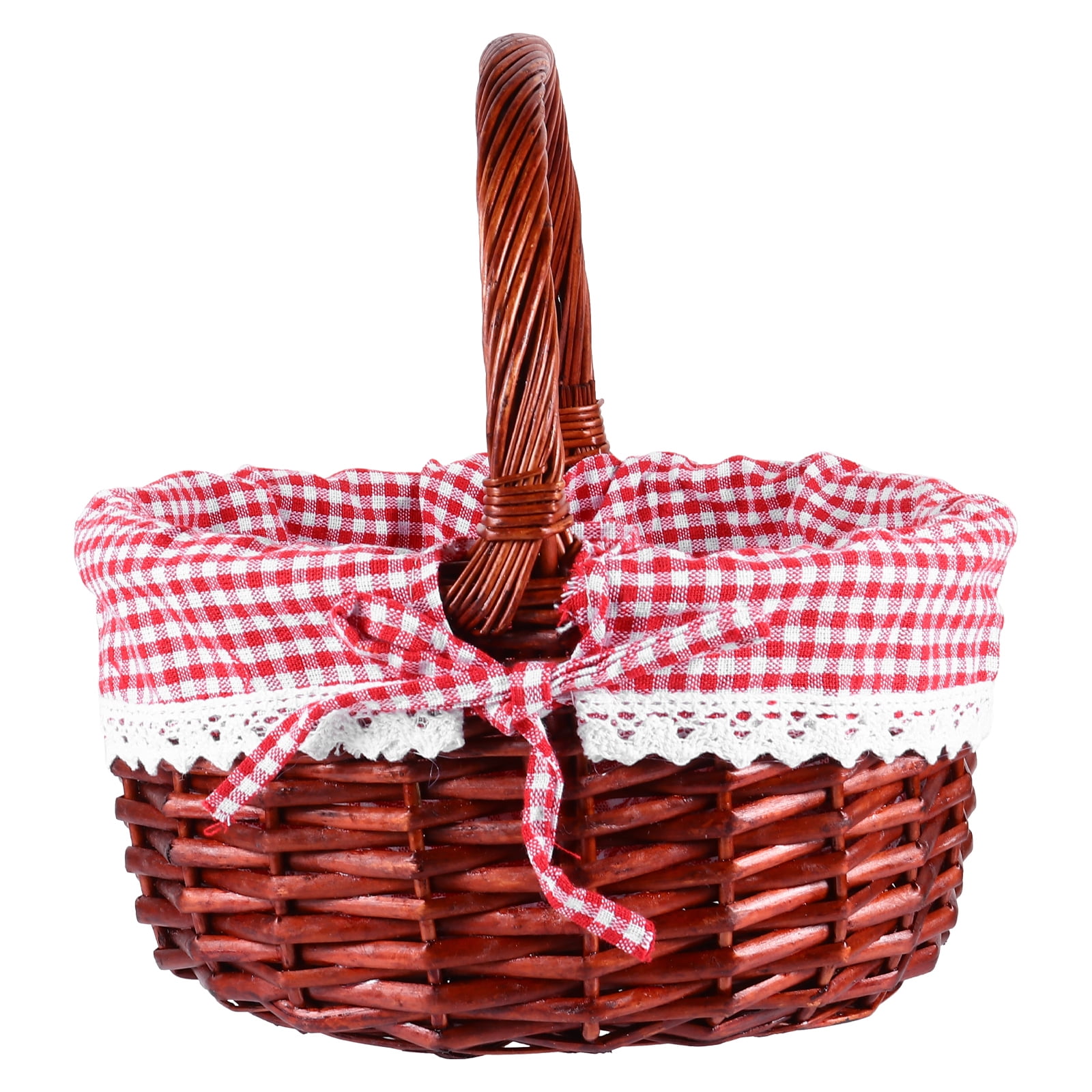 NUOLUX 1pc Wicker Picnic Basket Weaving Basket Fruit Vegetable Basket ...