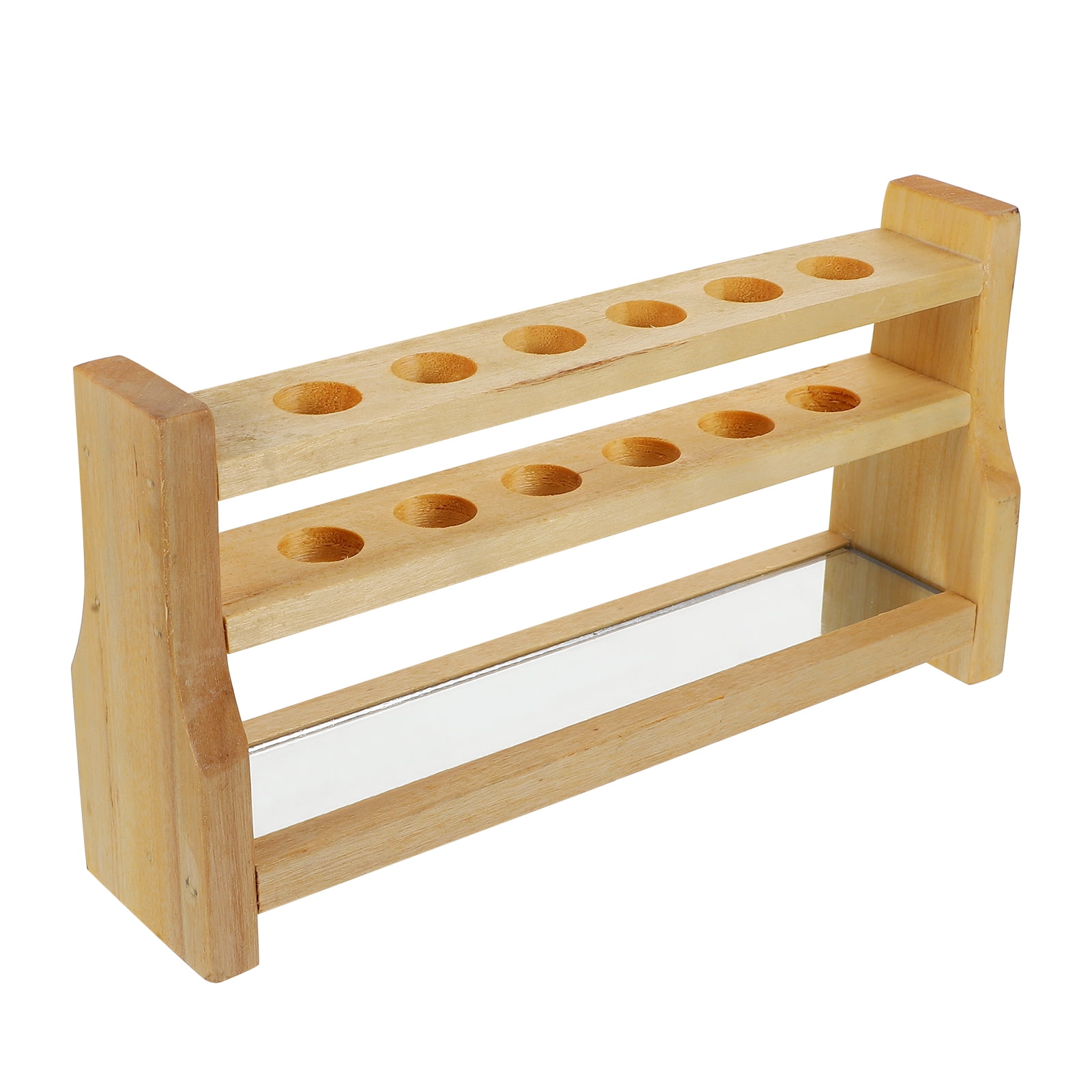 NUOLUX 1pc Wooden Test Tube Rack Professional Tube Holder Tube Storage ...