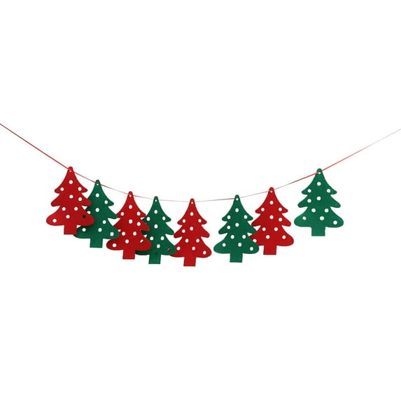 Tineasur Multi-Color Felt Christmas Banner Garland Bunting Holiday Party Decoration for Home and Event Celebrations