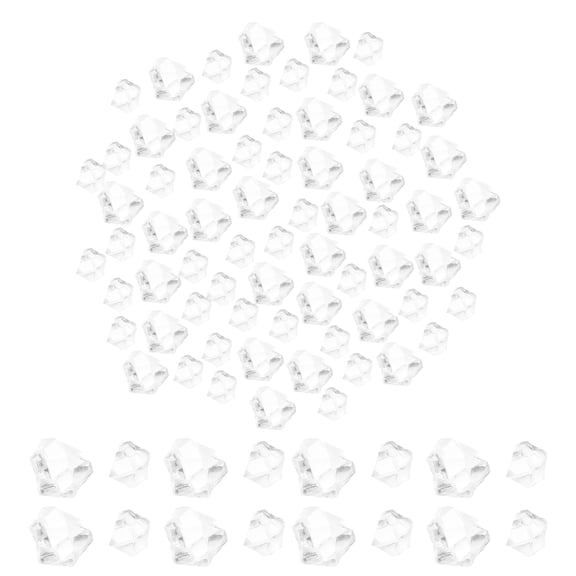 NUOLUX Clear Fake Ice Cubes Fake Ice Cubes Transparent Plastic 2 Bags