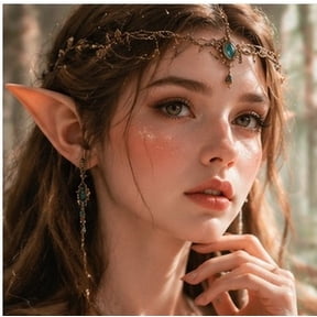 NUOLUX 2 Pairs Elf Ear Fake for Live Action Role Play in Pointy Shape Light Yellow Vinyl