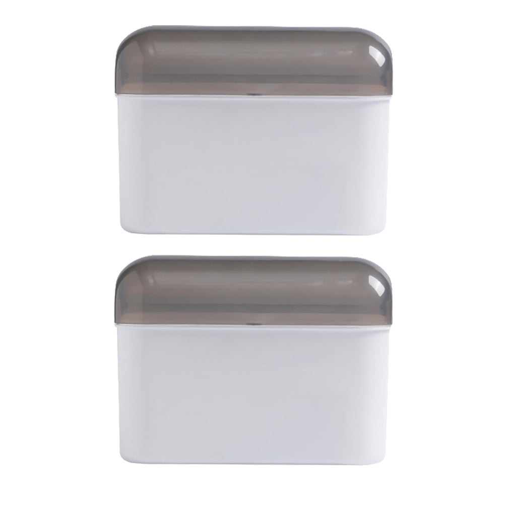 NUOLUX 2 Pcs Wall Garbage Bags Boxes Wall Trash Bag Dispensers Plastic
