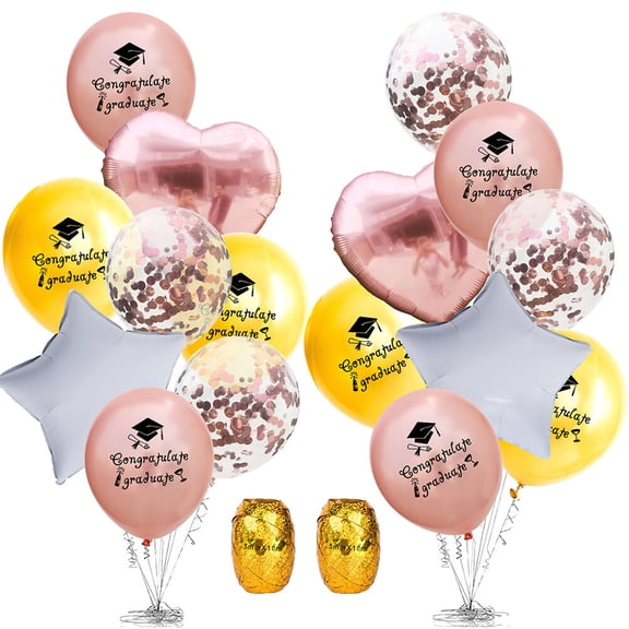WORGEOUS Balloons Kit Latex Gold 2 Set 18-Inch