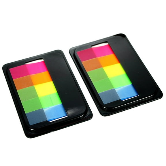 Tineasur Self-Stick Memo Pads Assorted Color Neon Tabs for Bookmarks and Note Flagging