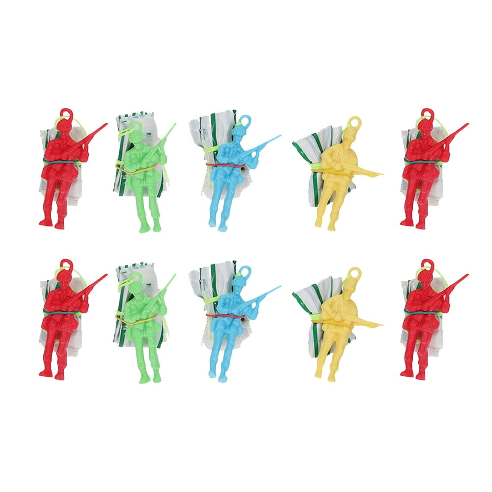 NUOLUX 20 Pcs Man Parachute Toy Hand Throwing Parachute Toy Educational