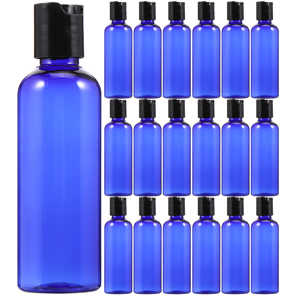 NUOLUX 20 pcs Plastic Shampoo Bottles Refillable Shampoo Bottles Empty Lotion Bottles with Lids