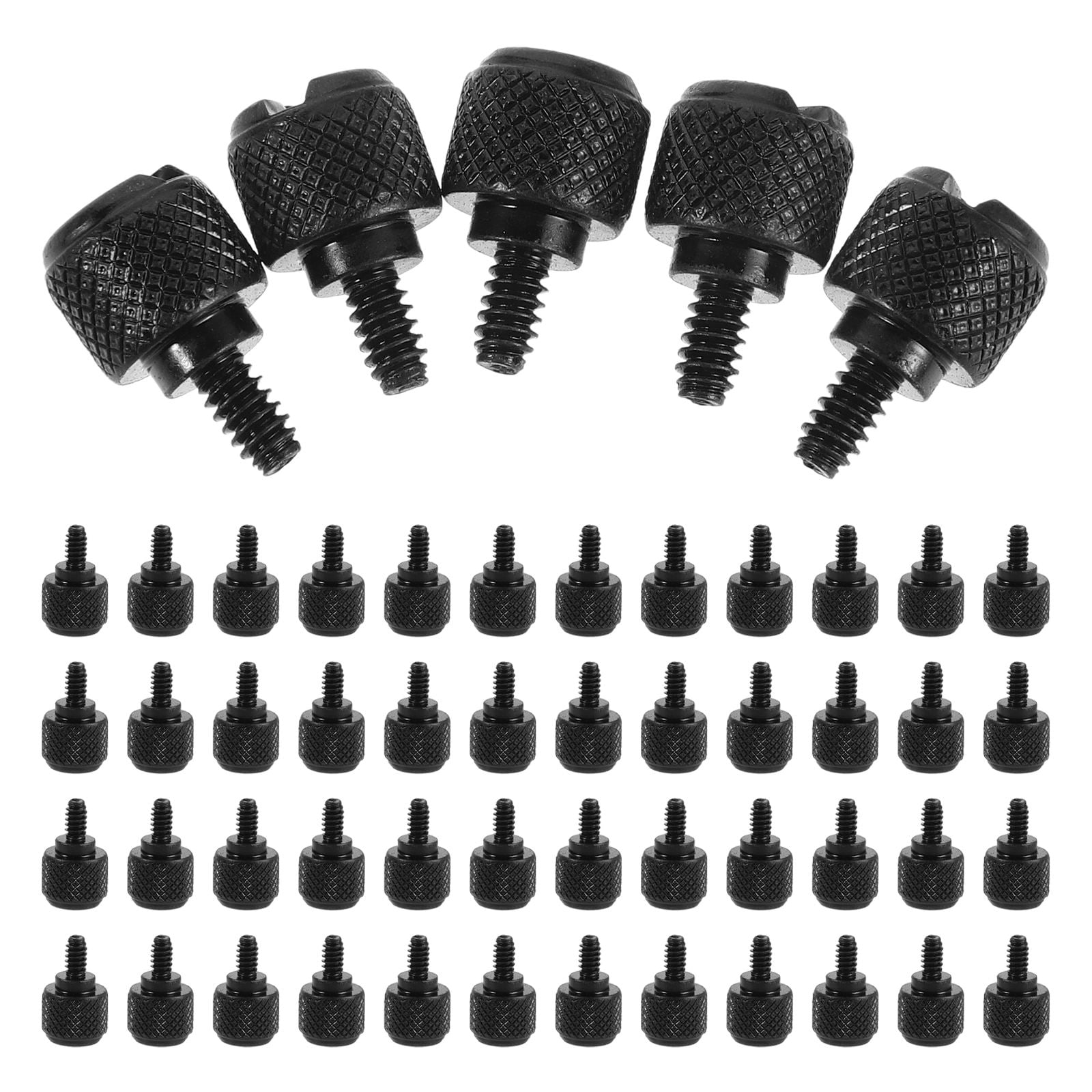 NUOLUX 200pcs Black #6-32 Knurled PC Case Thumb Screws for Computer ...