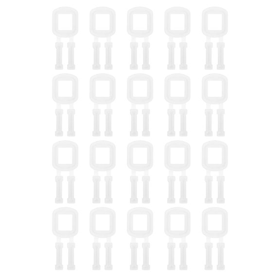 NUOLUX 200pcs Plastic Snap Lock Handle Buckle Strapping Replacement Clip