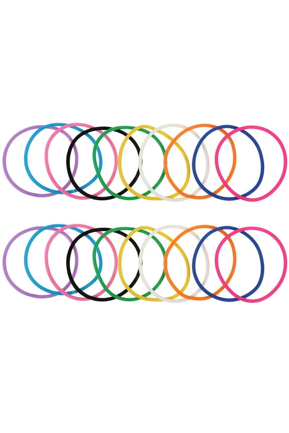20Pcs Elastic Jelly Bracelet Stretch Silicone Bracelets DIY Wrist Charms Stylish Silicone Bracelets(Mixed Color)