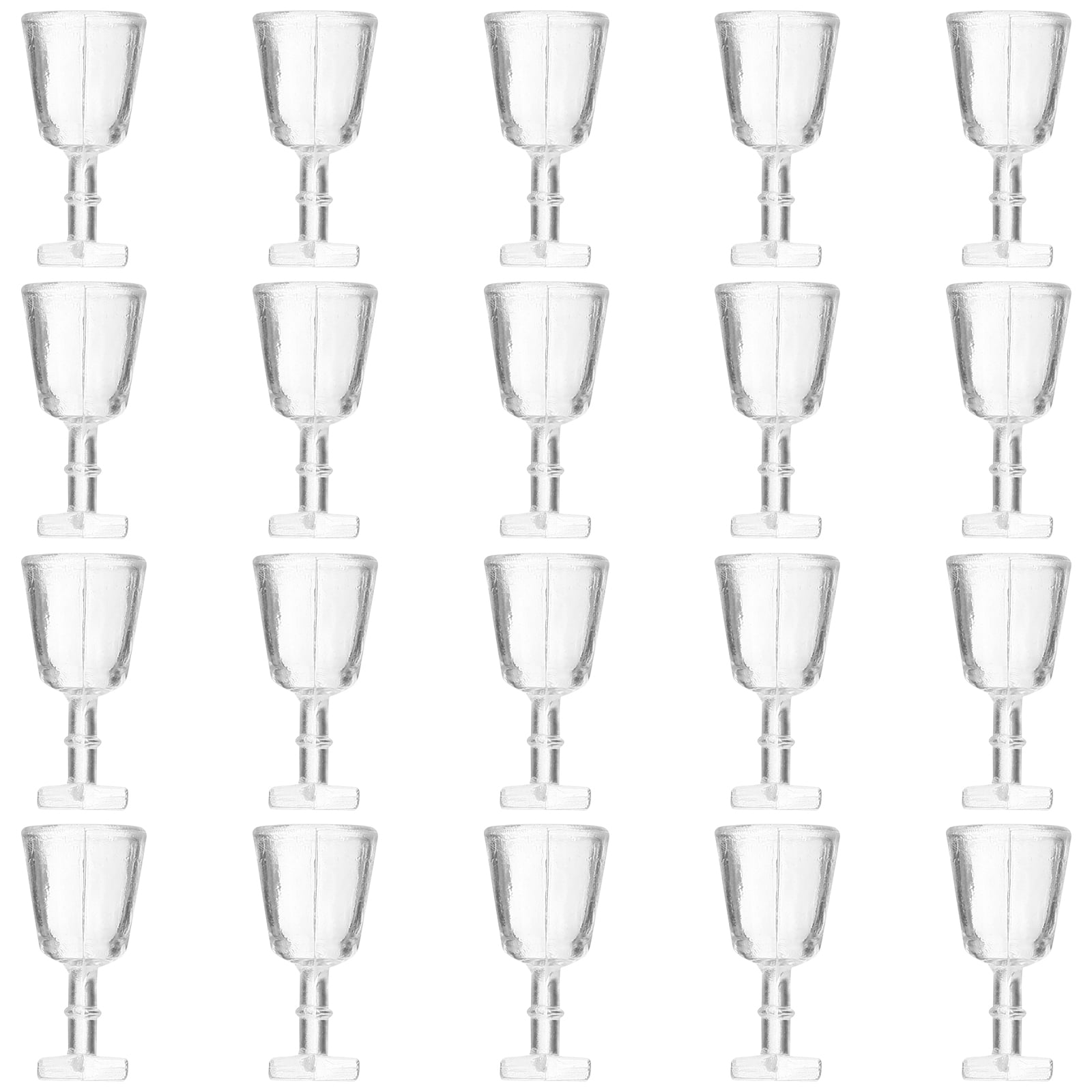 NUOLUX 20Pcs Mini Wine Glasses Miniature Wine Glasses Kids Kitchen Toys