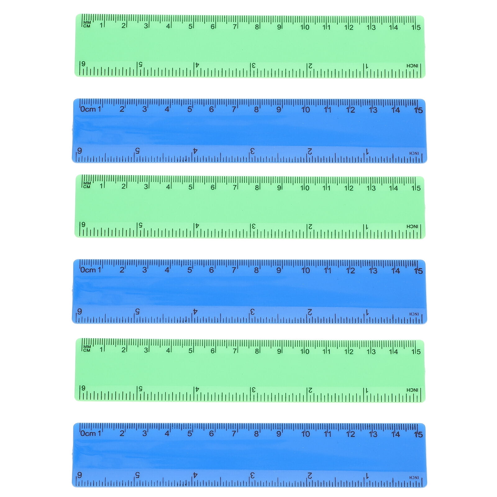 NUOLUX 20pcs 015cm Ruler Practical Plastic Measurement Tool Students Ruler Drawing Ruler School