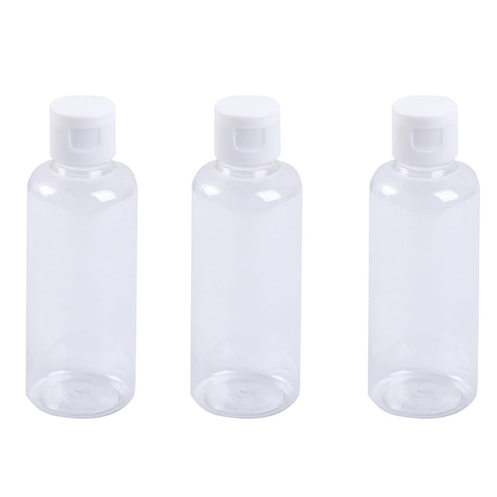 NUOLUX 20pcs 100ml Travel Toiletry Bottles Set Transparent Cosmetic Makeup Liquid Shampoo