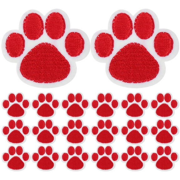 OUNONA Dog Paw Shaped Patches for Family Friends Craft Enthusiasts 20Pcs