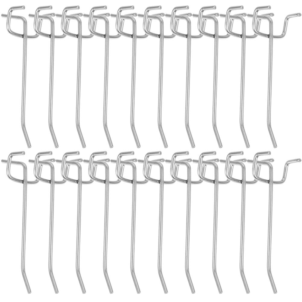 50-Pack 4 Inch Pegboard Hooks, 1/4" Heavy Duty With Rubber Tips - Tool Hangers For Garage, Workshop, Craft Room