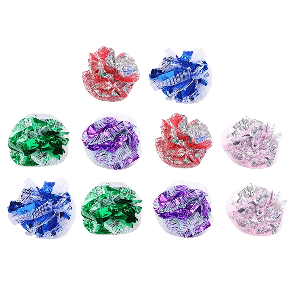 HNYYZL 25 Pack Crinkle Balls Cat Toys - Original Ylar Crinkle Balls