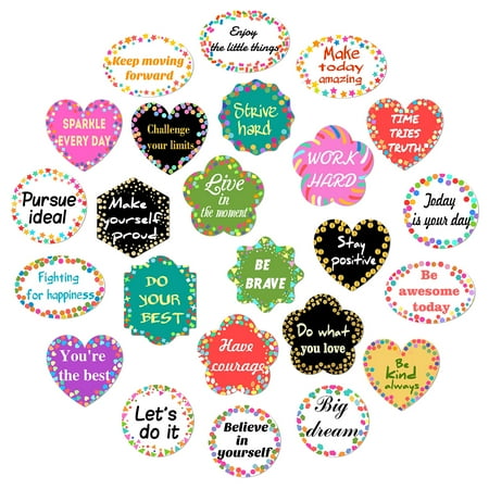 OUNONA Cards Stickers Motivational Encourage Set Bulletin Positive Kindness Quote Note Inspirational Classroom Decorative