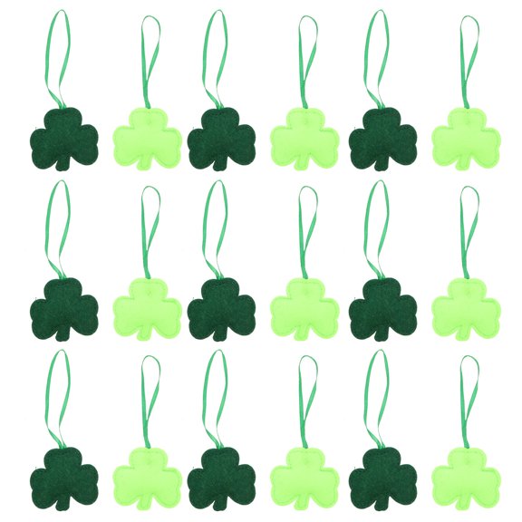 Tineasur Shamrock Pendant Party Favors in Assorted Felt Colors for St. Patrick's Day Decorations and Celebration Supplies