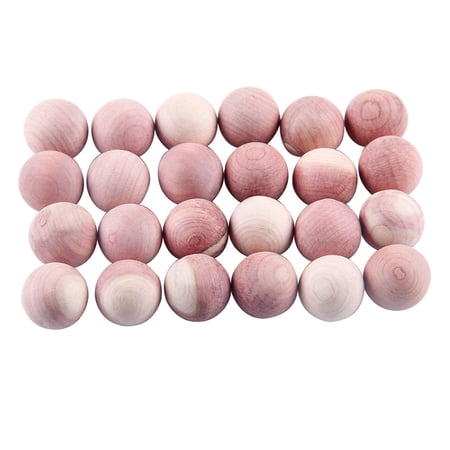NUOLUX 24Pcs Useful Cedar Wood Balls Natural Insect Repellent Balls Chocolate