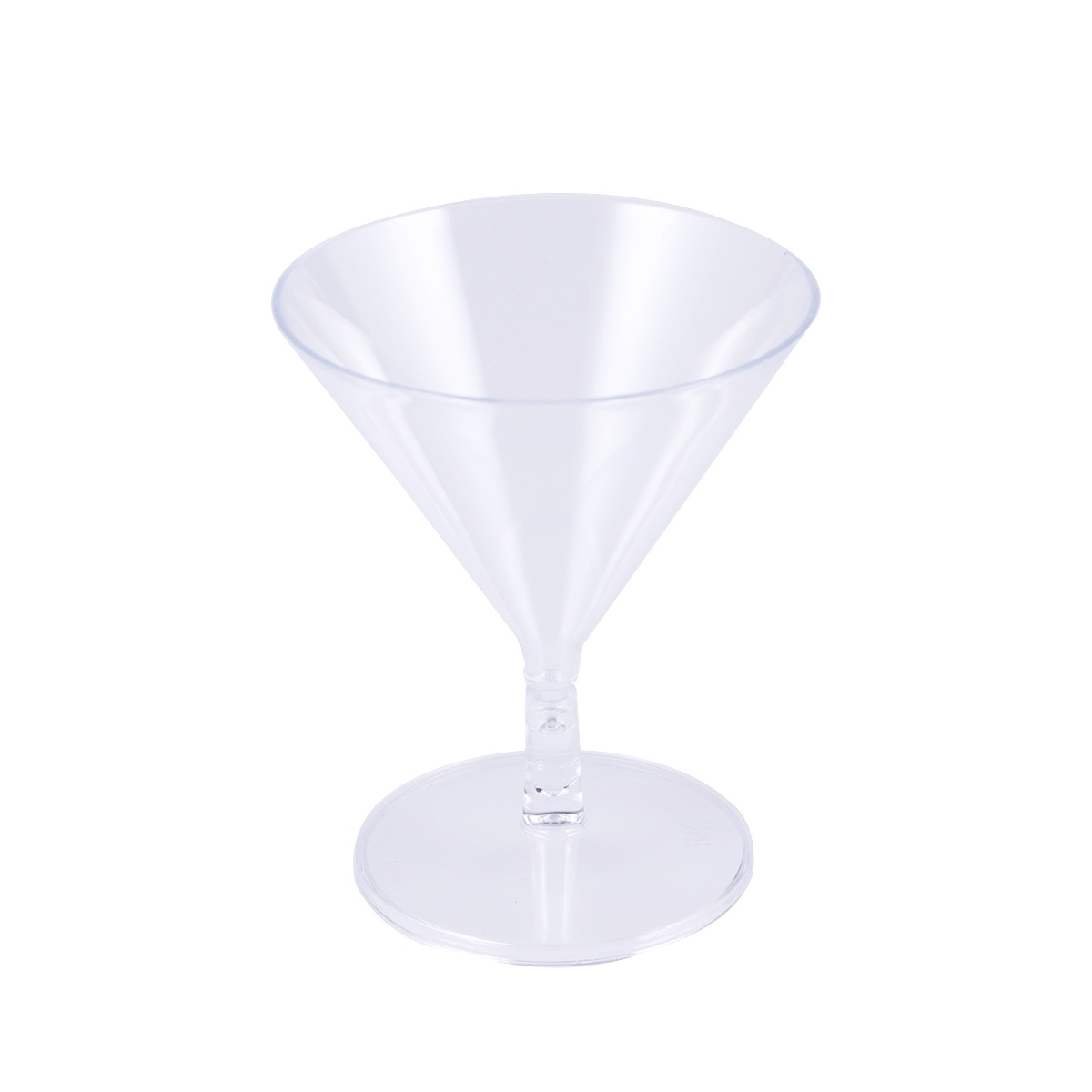 NUOLUX 24pcs 60ML Crystal Clear Plastic Martini Glasses Disposable