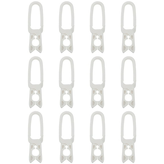 Homoyoyo Laundry Sock Clips White PP 24 Pieces Sock Holder for Washing and Drying