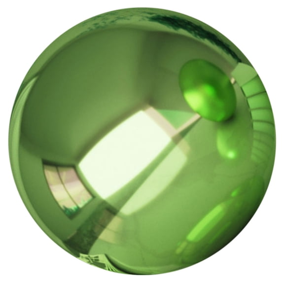 Toyandona Polished Green Metal Gazing Ball for Garden Reflective Outdoor Decor Centerpiece