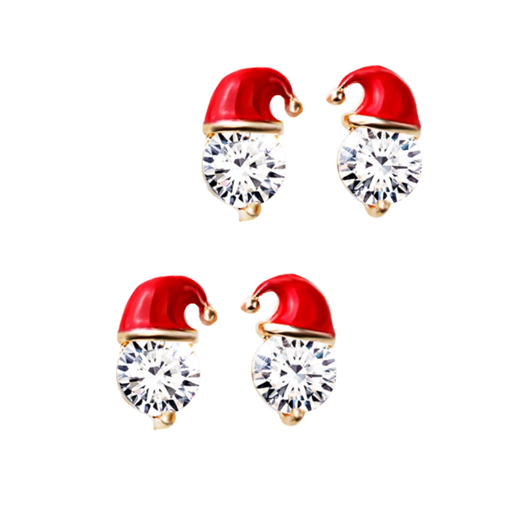 NUOLUX 2Pairs of Christmas Theme Earrings Lovely Ear Stud Ear