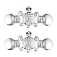 thumbnail image 1 of NUOLUX 2Pcs Alloy Turtle Shape Sweater Cardigan Clips Chic Rhinestone Clothes Accessory, 1 of 6